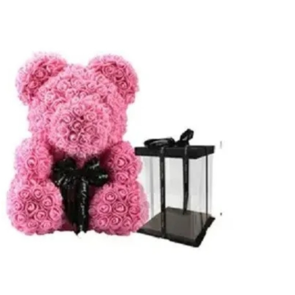 10-inch Artificial Flower Bear